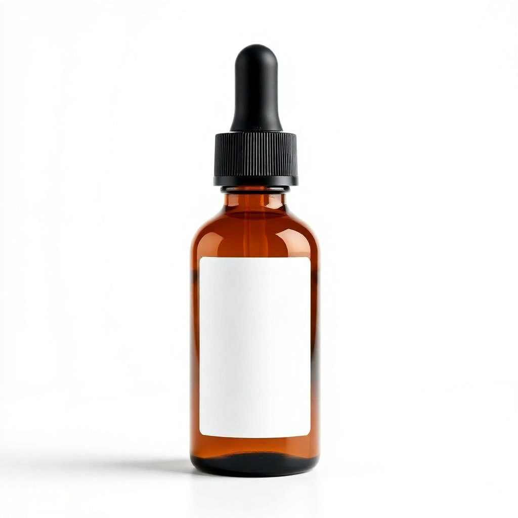 Studio-shot supplement bottle on pure white background, Amazon main-image compliant.